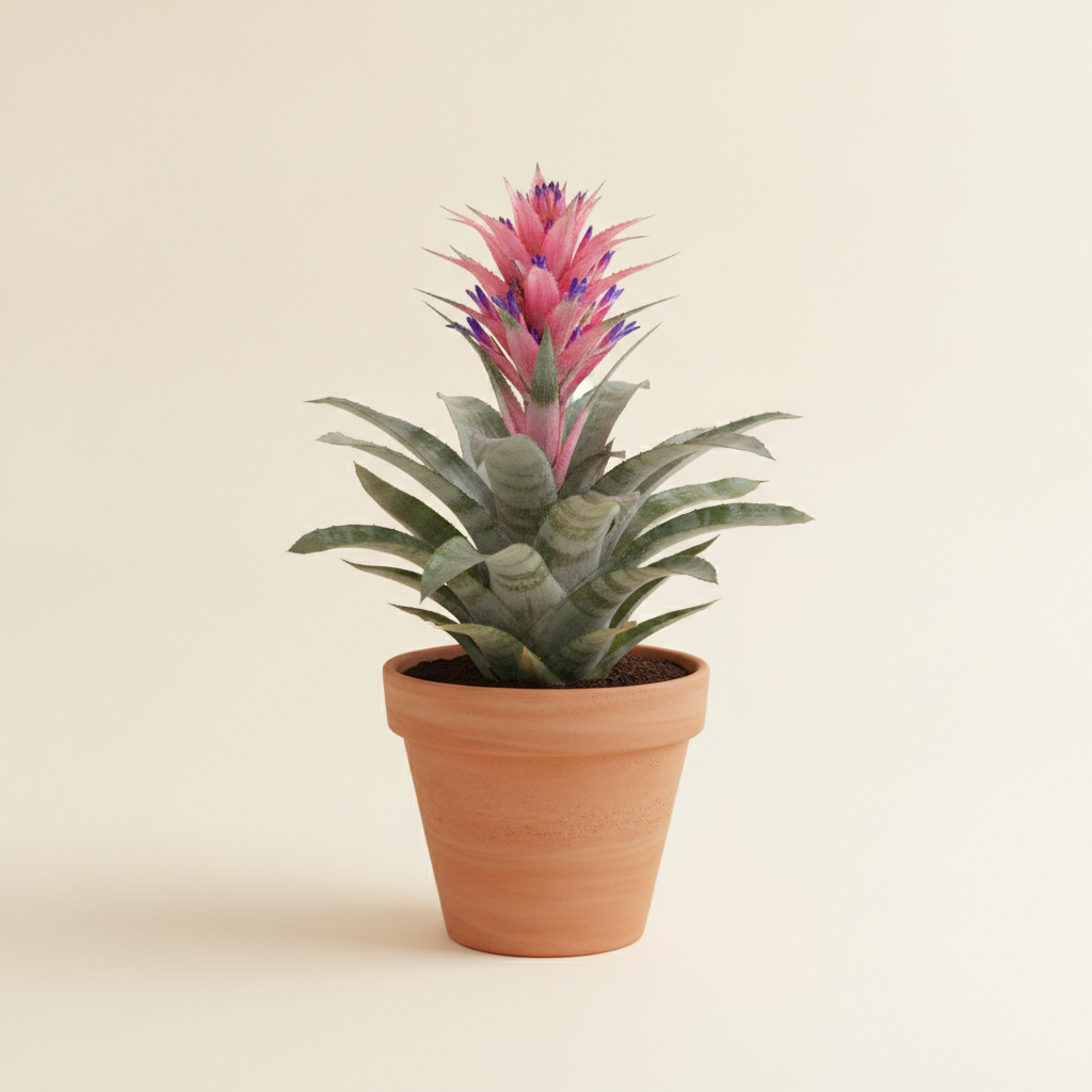 Kokerbromelia — Aechmea fasciata (illustratie)