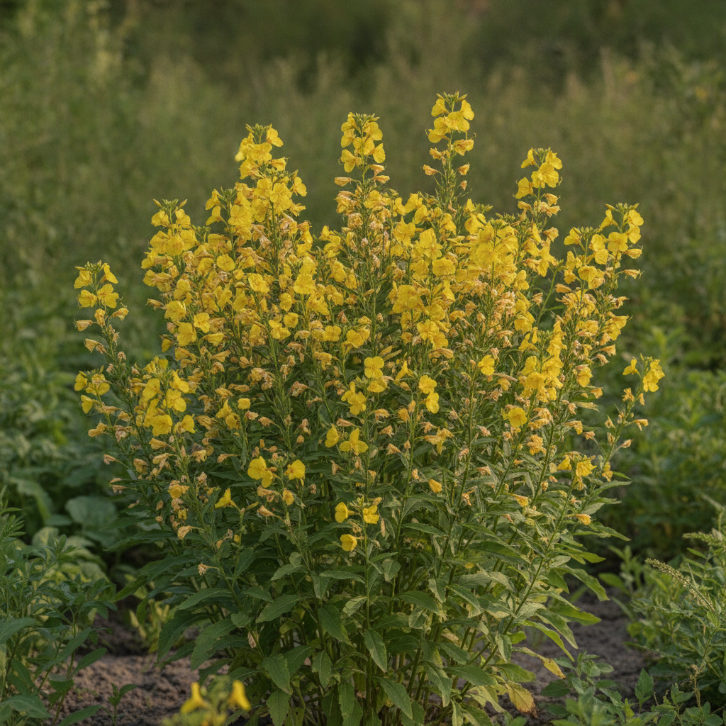 Teunisbloem — Oenothera biennis (illustratie)