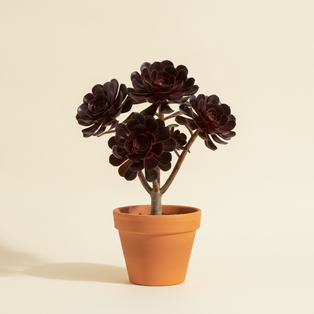 Aeonium arboreum 'Atropurpureum' (illustratie)