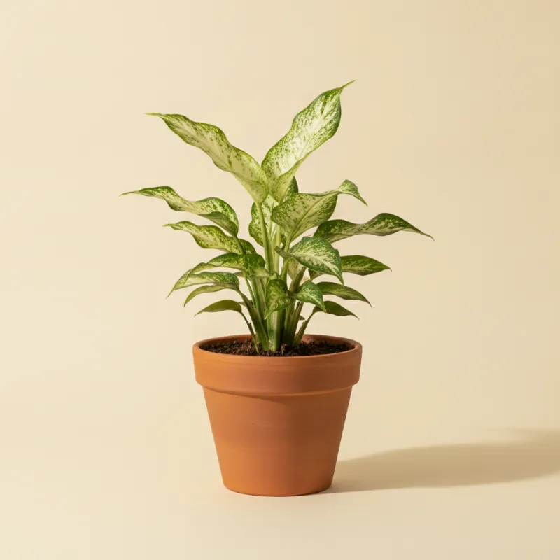 Lepelplant — Spathiphyllum 'Diamond Variegata' (illustratie)