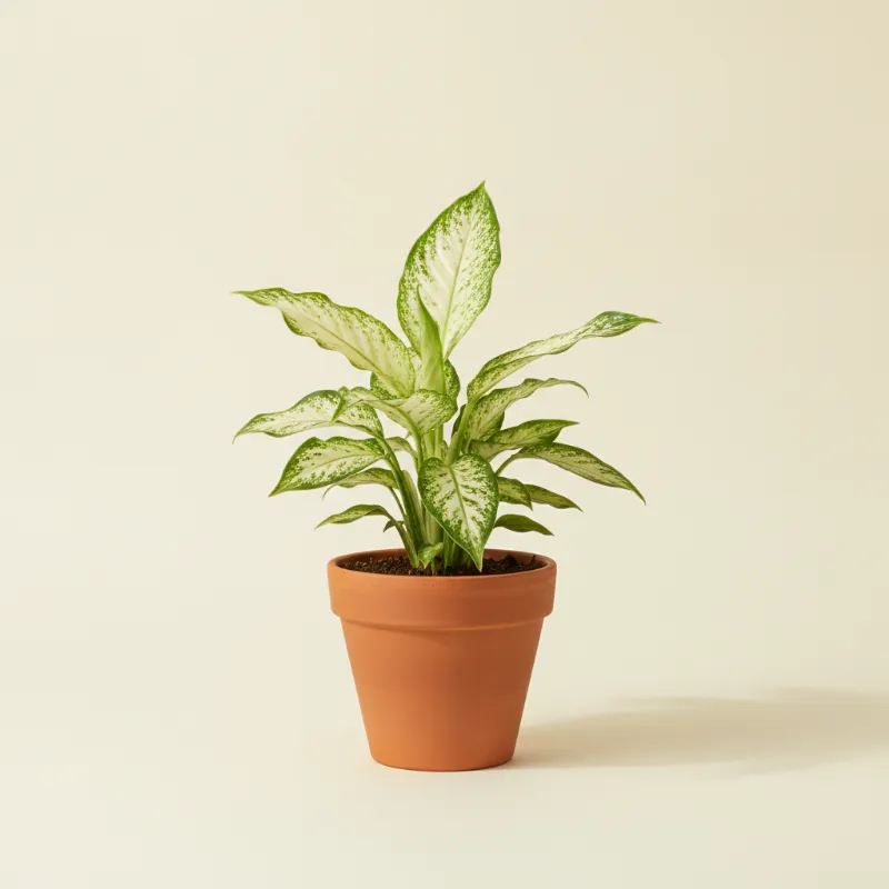 Lepelplant — Spathiphyllum 'Domino' (illustratie)