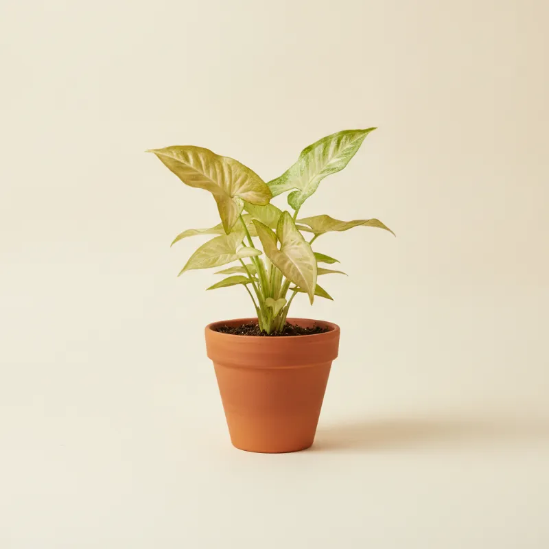 Pijlpuntplant — Syngonium podophyllum 'Aurea Variegata' (illustratie)