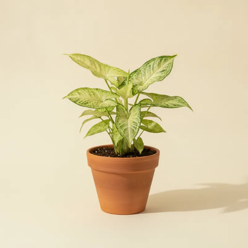 Pijlpuntplant — Syngonium podophyllum 'Three Kings' (illustratie)