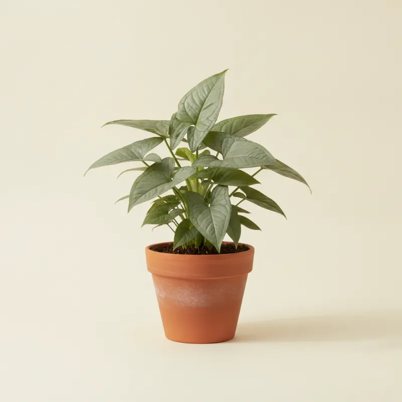 Pijlpuntplant — Syngonium 'Grey Ghost' (illustratie)