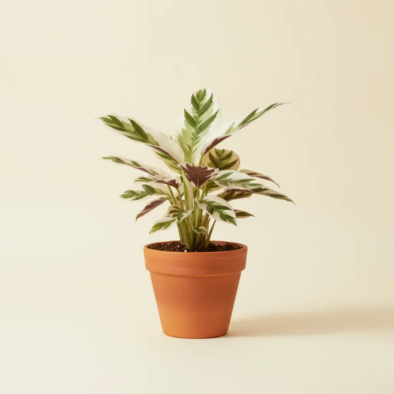 Calathea — Calathea 'Fusion White' (illustratie)