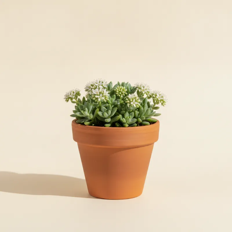 Wit vetkruid — Sedum album (illustratie)