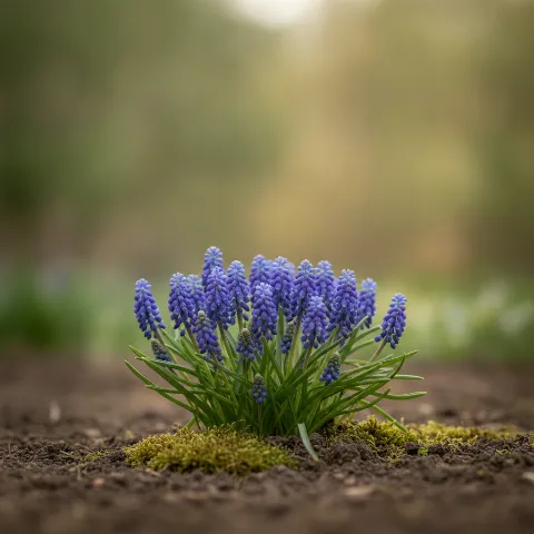 Blauwe druifjes — Muscari armeniacum (illustratie)