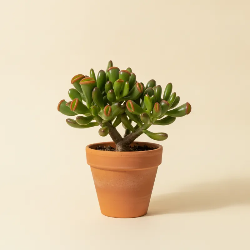 Jadeplant — Crassula ovata 'Gollum' (illustratie)