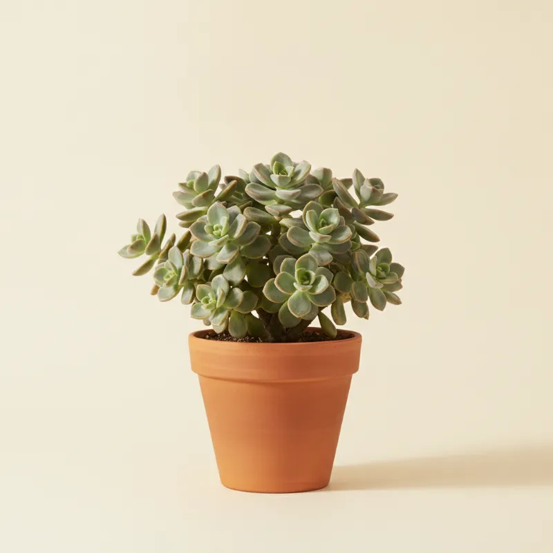 Jadeplant — Crassula arborescens (illustratie)