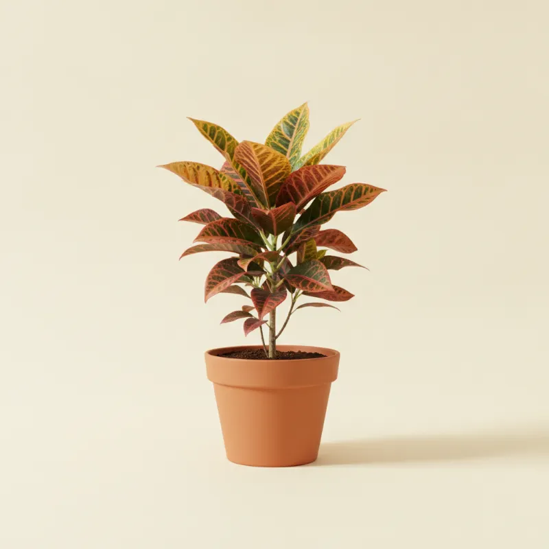 Croton — Codiaeum variegatum 'Mrs. Iceton' (illustratie)