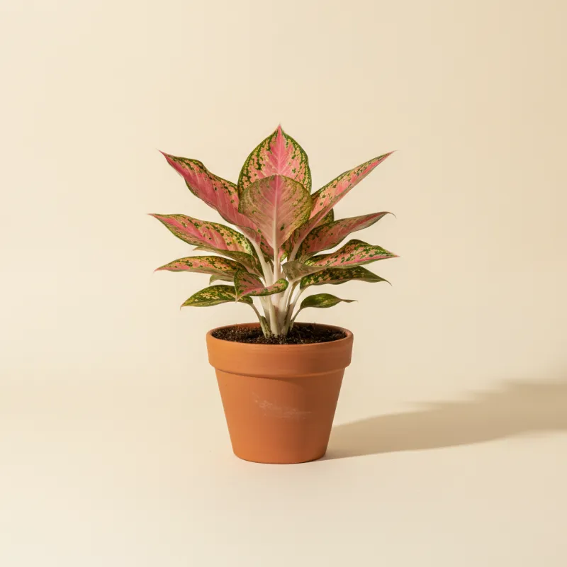 Aglaonema — Aglaonema 'Pink Star' (illustratie)