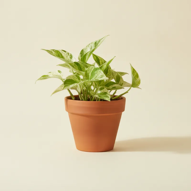 Drakenklimop — Epipremnum aureum 'Marble Queen' (illustratie)