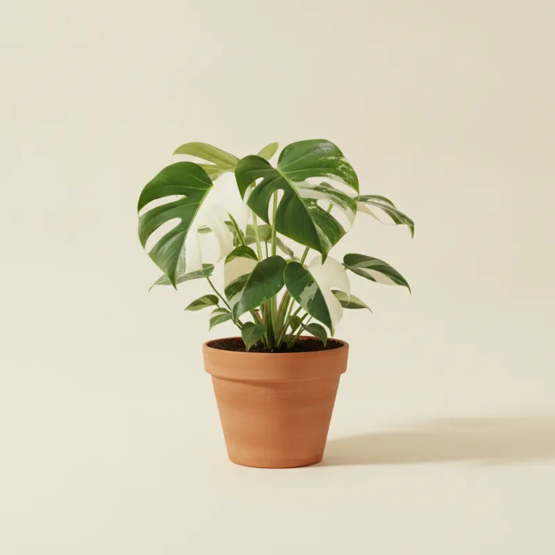 Gatenplant — Monstera deliciosa 'Variegata' (illustratie)