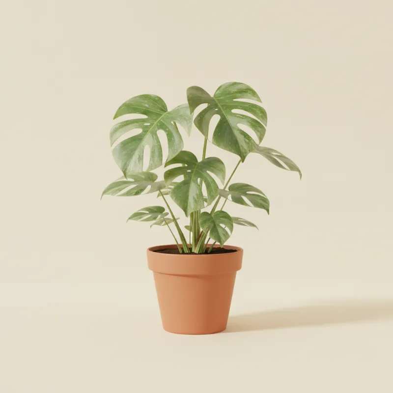 Gatenplant — Monstera deliciosa 'Thai Constellation' (illustratie)