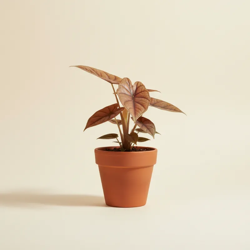 Olifantsoor — Alocasia cuprea 'Red Secret' (illustratie)
