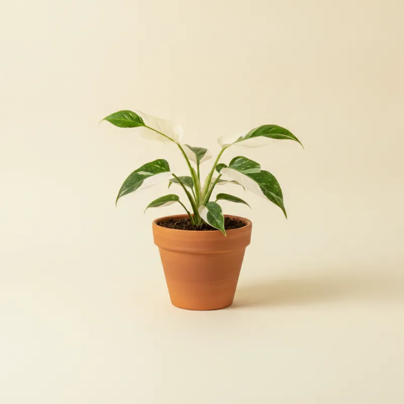 Philodendron — Philodendron 'White Measure' (illustratie)