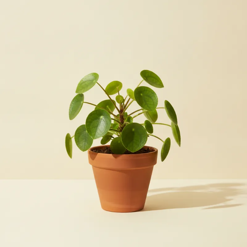 Pannenkoekplant — Pilea peperomioides (illustratie)