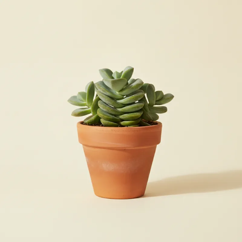 Jadeplant — Crassula falcata (illustratie)