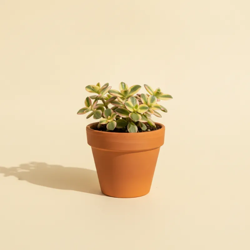 Jadeplant — Crassula marginalis 'Variegata' (illustratie)