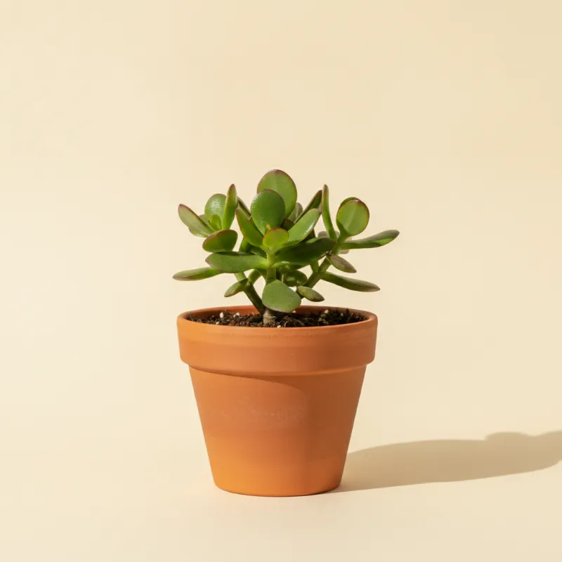 Jadeplant — Crassula ovata 'Minor' (illustratie)