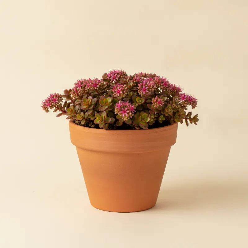 Roze vetkruid — Sedum spurium (illustratie)