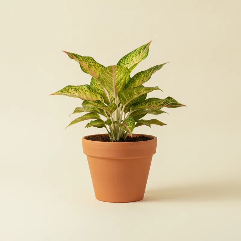 Aglaonema — Aglaonema 'Harlequin' (illustratie)