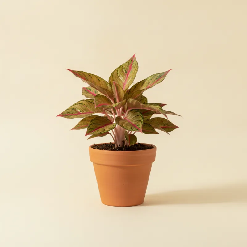 Aglaonema — Aglaonema 'Lipstick' (illustratie)