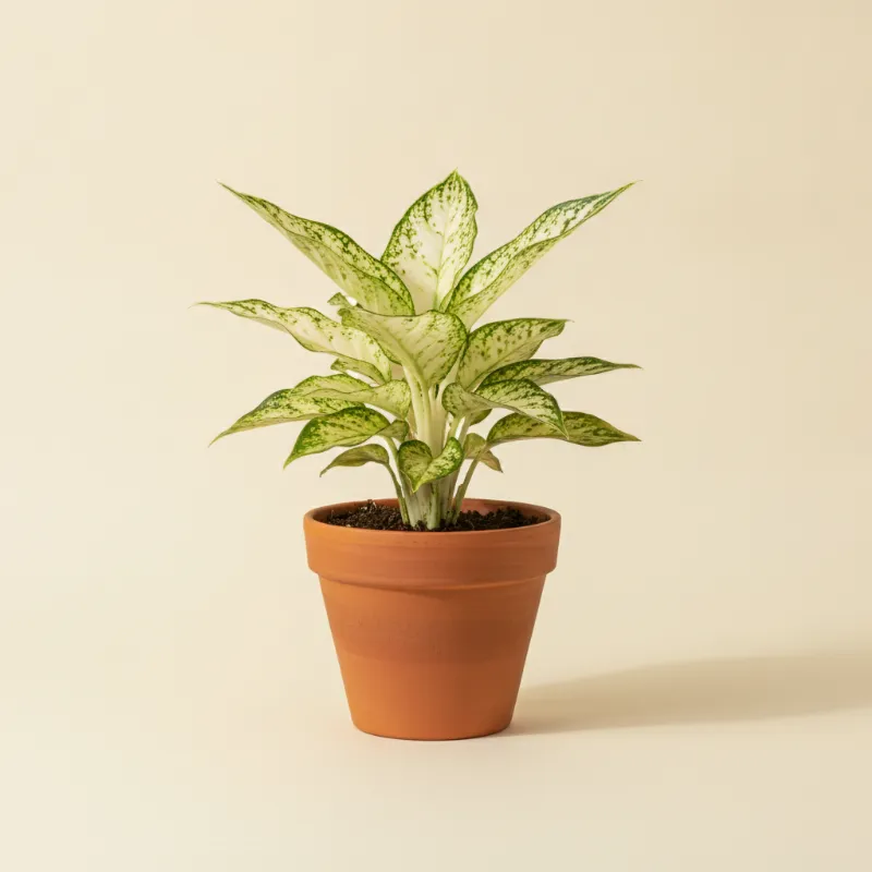 Aglaonema — Aglaonema 'White Kiwi' (illustratie)