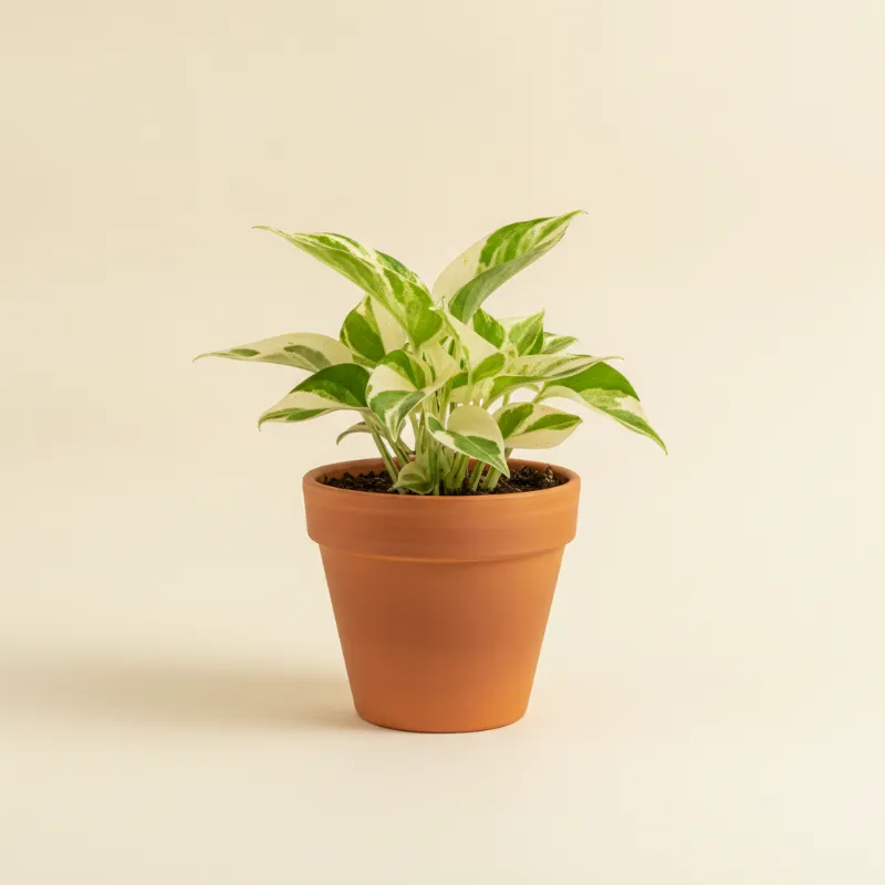 Drakenklimop — Epipremnum aureum 'Pearls and Jade' (illustratie)