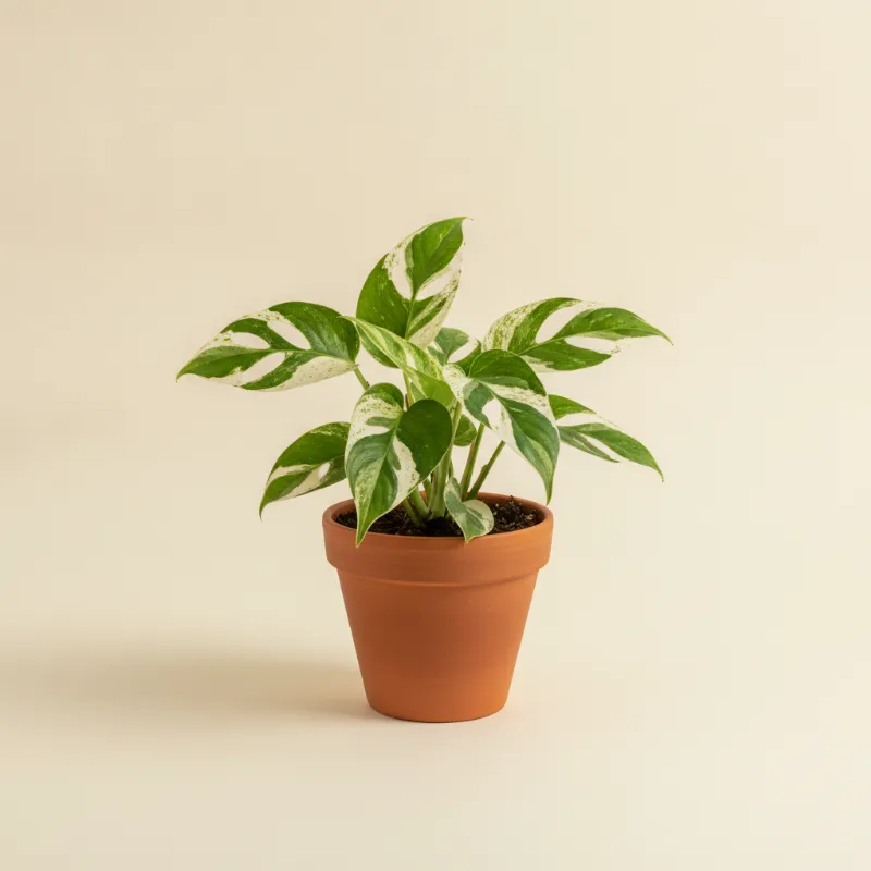 Drakenklimop — Epipremnum pinnatum 'Albo Variegata' (illustratie)