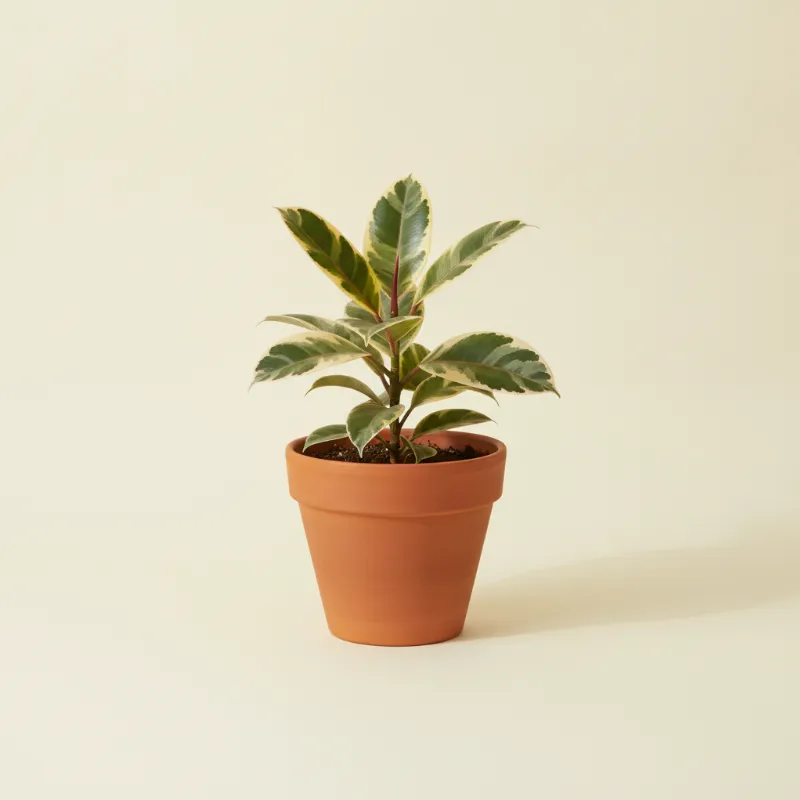 Ficus — Ficus elastica 'Shivereana' (illustratie)