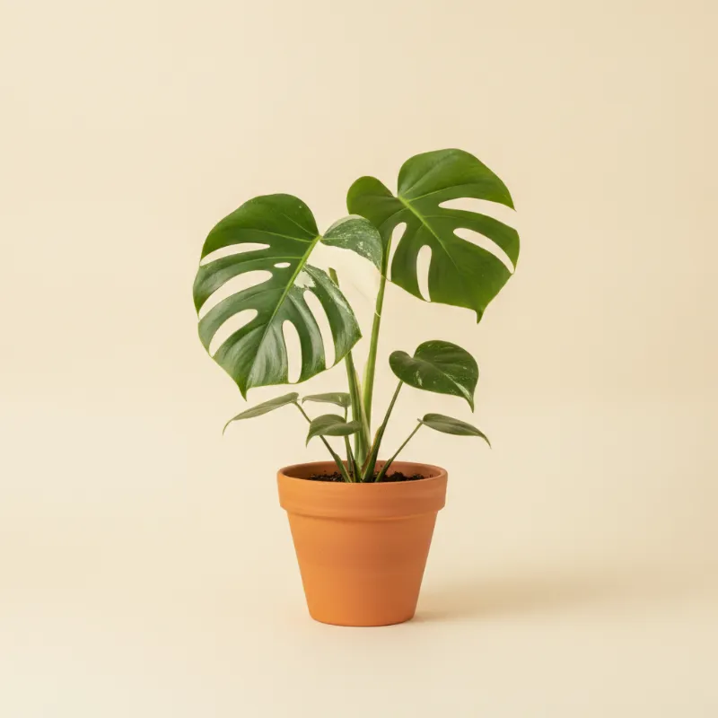 Gatenplant — Monstera deliciosa 'Mint' (illustratie)