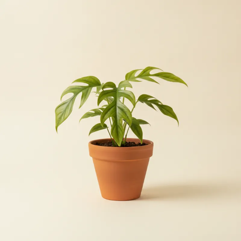 Gatenplant — Monstera 'Burle Marx Flame' (illustratie)
