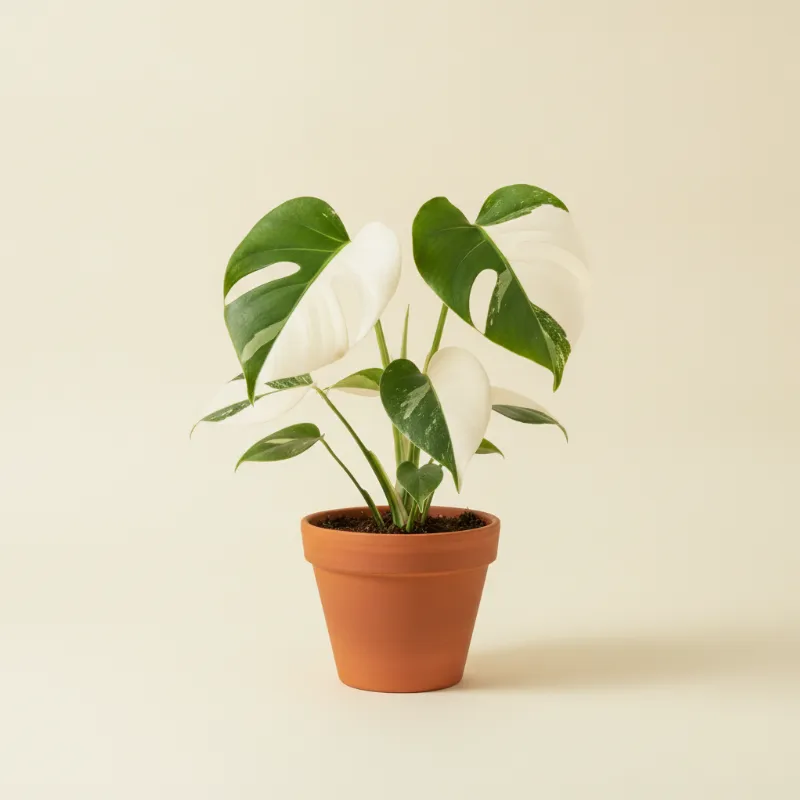 Gatenplant — Monstera 'White Monster' (illustratie)