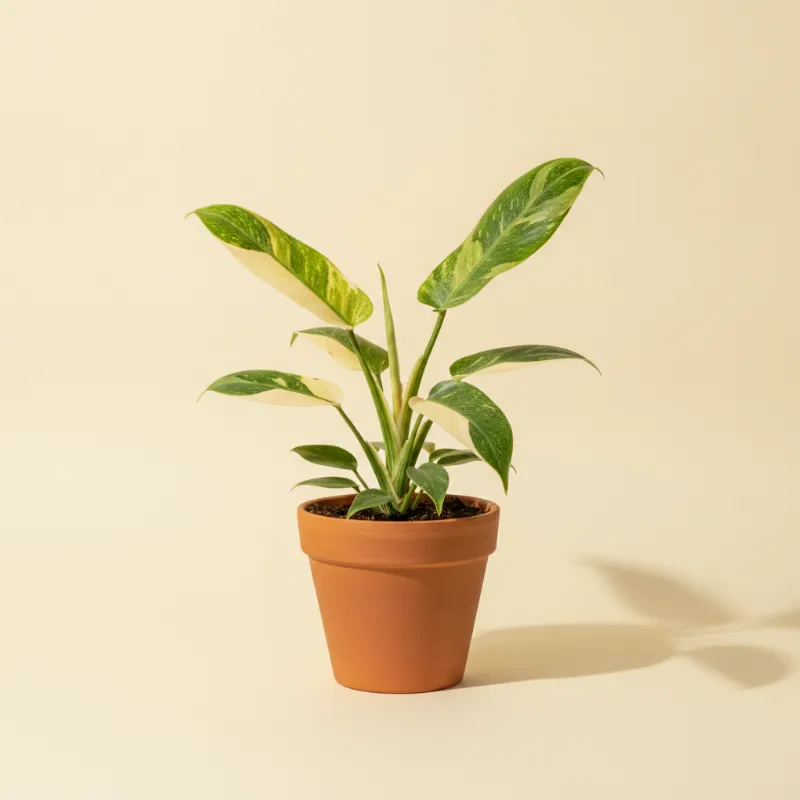 Philodendron — Philodendron billietiae 'Variegata' (illustratie)