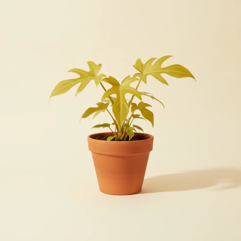Philodendron — Philodendron bipennifolium 'Aurea' (illustratie)