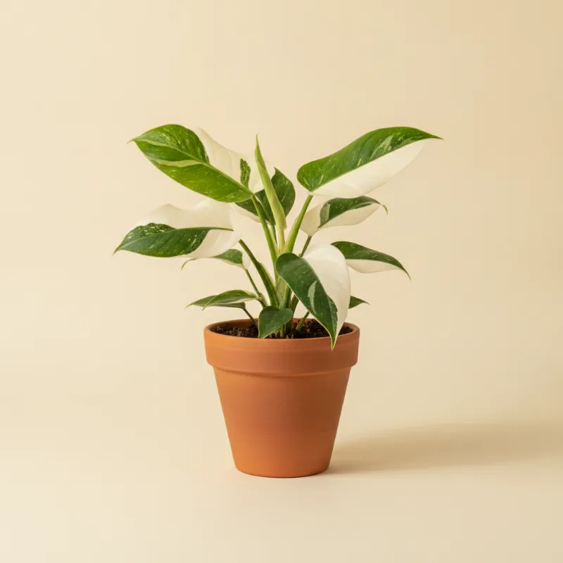 Philodendron — Philodendron burle-marxii 'Variegata' (illustratie)