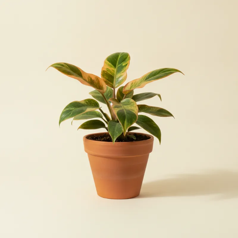 Philodendron — Philodendron ring of fire (illustratie)