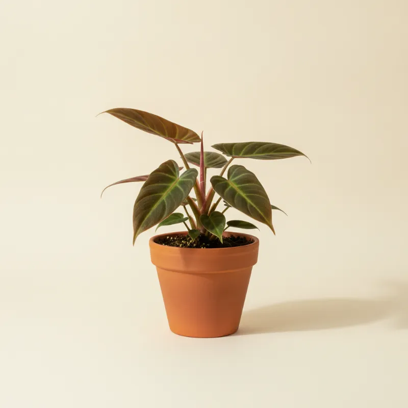 Philodendron — Philodendron verrucosum 'Amazon Sunset' (illustratie)